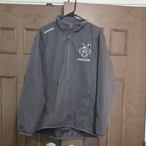 CCM Gray Chicago Wolves Mens Full-Zip Jacket